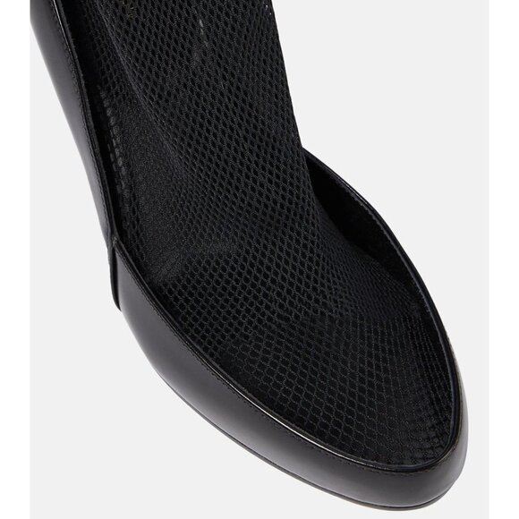 The Row Sock Pumps in Black Leather Mesh 39 9 With Box New Womens Boots - Picture 14 of 17